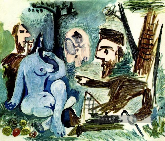 Le dejeuner sur l herbe Manet 4 1961 abstrait Nue Peintures à l'huile